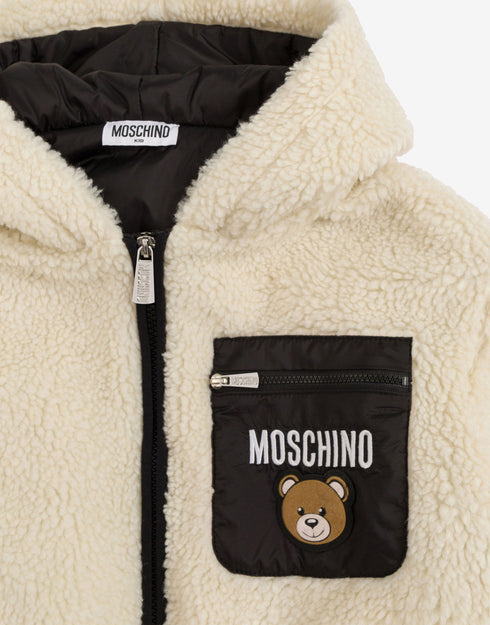 MOSCHINO Teddy Pocket Hooded Jacket Kids Apparel